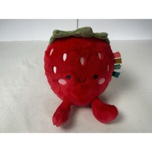 Itzy Ritzy Sweetie Snuggles Bonnie the Strawberry Soft Plush Sensory Stuffed Toy